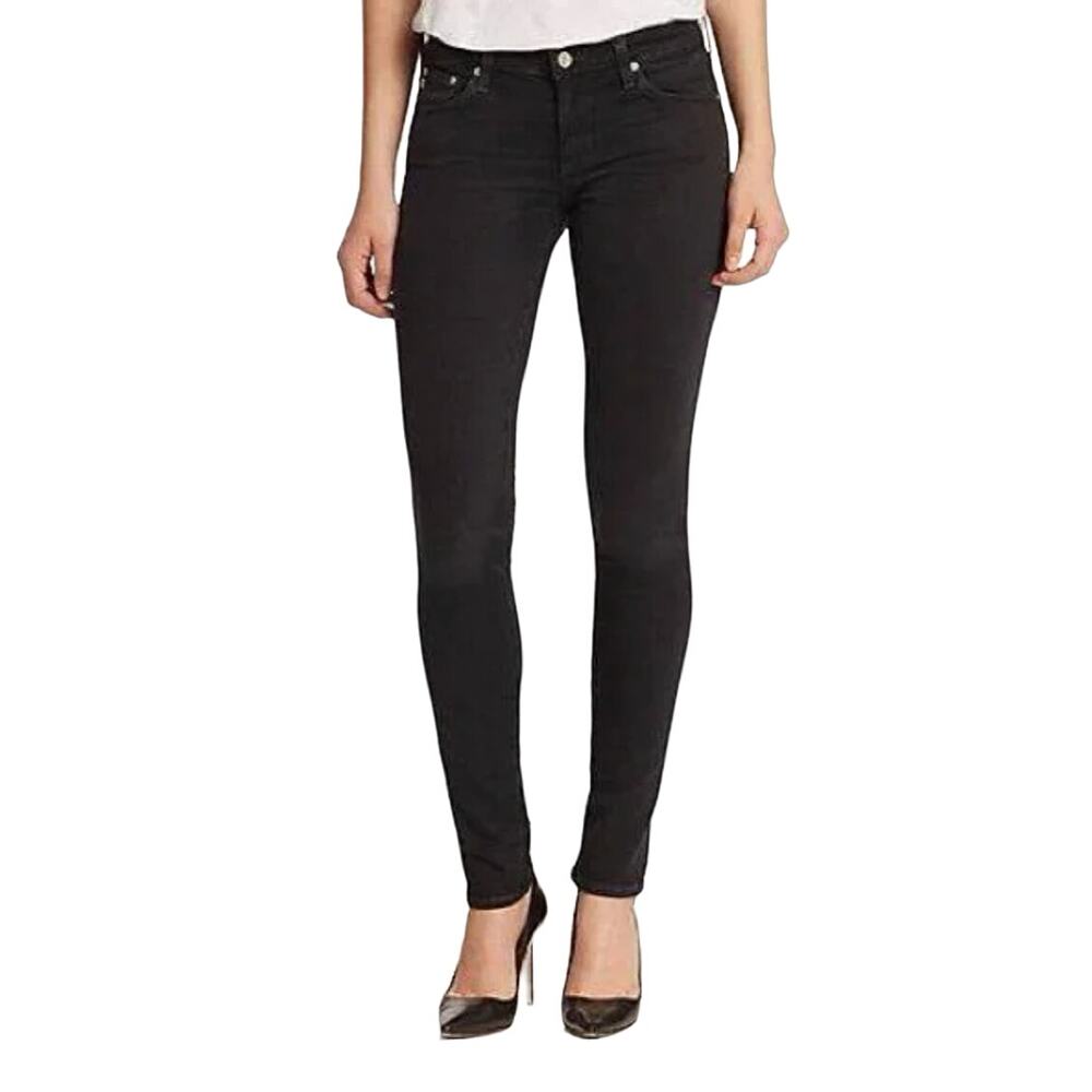 Adriano Goldschmied Silk Cigarette Skinny Black‎ Cropped Jeans Size 25R